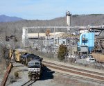 NS yard job E19  working the interchange yard as viewed from the John Lynch bridge, VA 163